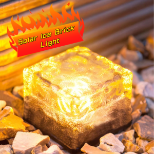 Solar Ice Brick Outdoor In-Ground Lights Landscape Solar Lighting
