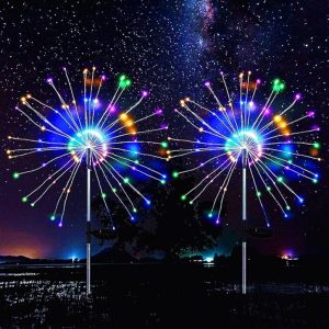 Color Changing Outdoor Waterproof Fairy Garland LED String Garden Lawn Street Christmas Decoration Solar Firework Light