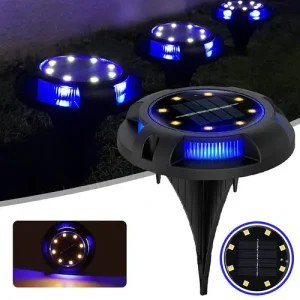 Outdoors Garden Decoration Blue Flood Light Outdoor Led Inground Light Solar Led Underground Light for Lawn Pathway