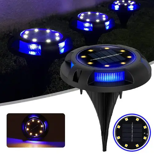 Outdoors Garden Decoration Blue Flood Light Outdoor Led Inground Light Solar Led Underground Light for Lawn Pathway