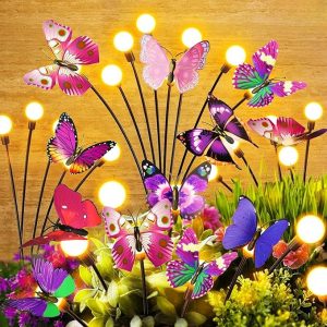 Solar Butterfly Light Garden Outdoor Lawn LED Landscape Light Garden Holiday Decoration Lighting