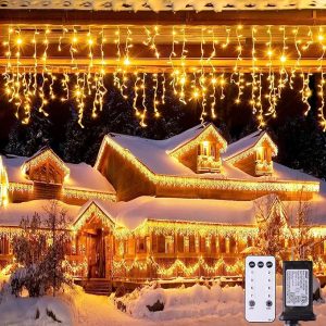 Outdoor Decoration Christmas Lights Curtain Icicle String Lights