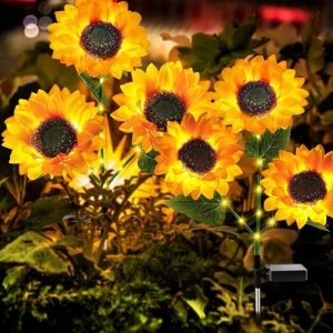 Outdoor Waterproof Decorative Solar LED Garden Sunflower Lawn Lights