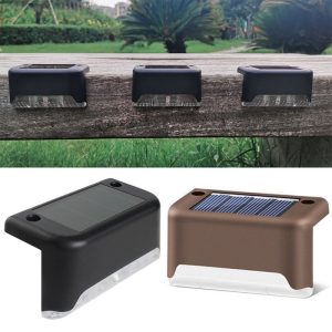 Solar Deck Lights Outdoor Waterproof Fence Step Garden Decorate Lamp