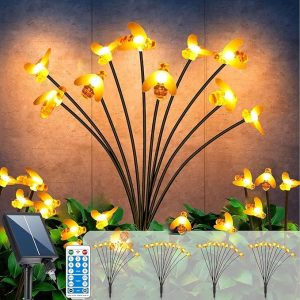 2 Lighting Mode Decorative Solar Outdoor Lamp Solar Bee Firefly Lights