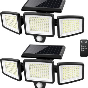 Outdoor High Brightness Solar Lights Outdoor 3 Head Solar Motion Lights