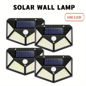 100 LED Solar Wall Lights Waterproof Motion Sensor Sunlight Street Light