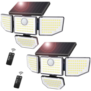 WaterProof  4 Heads Led Flood Light Motion Detected Spotlight Solar Motion Sensor Light