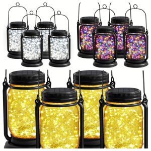 Jar Starry Fairy Light Waterproof Home Garden Decorative Solar Mason Jar Christmas Decorative Lights